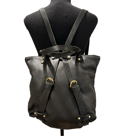 MAAD GOODS Handbags - Convertible Backpack Leather / Convertible Tote
Bag / Leather Backpack Women /